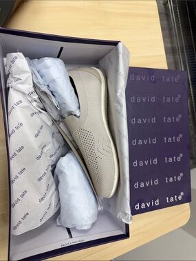 David Tate Knit Slip-On Sneaker in Light Gray